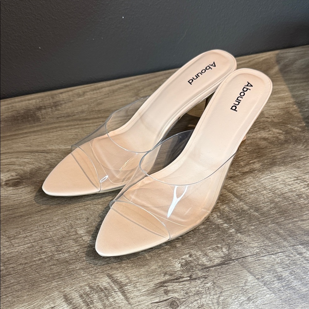 Abound Women's Transparent and Tan Mules